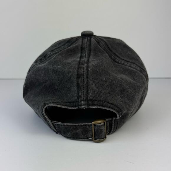 David and Young Mama Bear Charcoal Black Wash Strapback Dad Hat - Picture 4 of 7